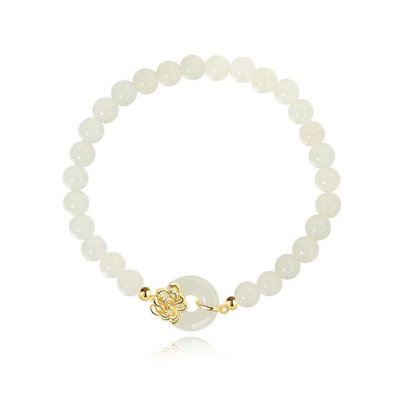 Hetian Jade Wohlstands-Friedensschnallenarmband