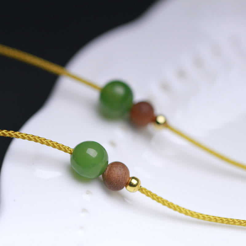 Halskette mit Wohlstandsanhänger aus Hetian-Jade | Kleines Taschendesign