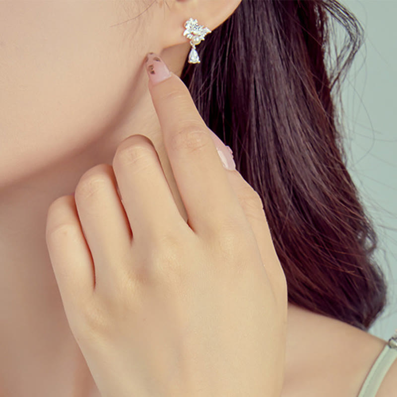 Hetian Jade Sterling Silber Ohrringe für Fülle und Ausgeglichenheit