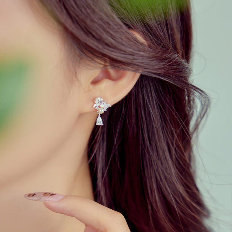 Hetian Jade Sterling Silber Ohrringe für Fülle und Ausgeglichenheit