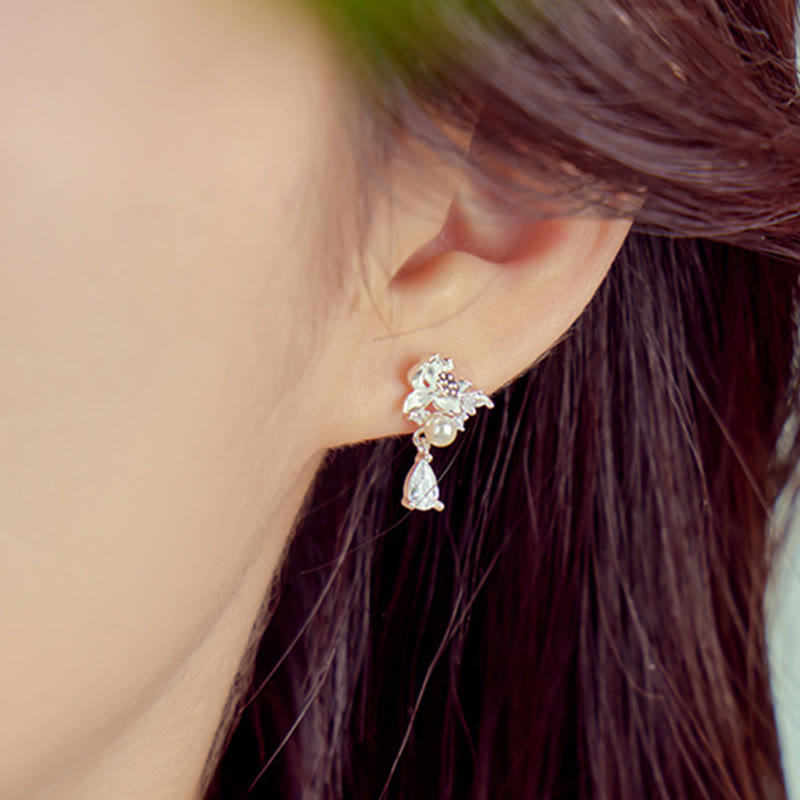 Hetian Jade Sterling Silber Ohrringe für Fülle und Ausgeglichenheit