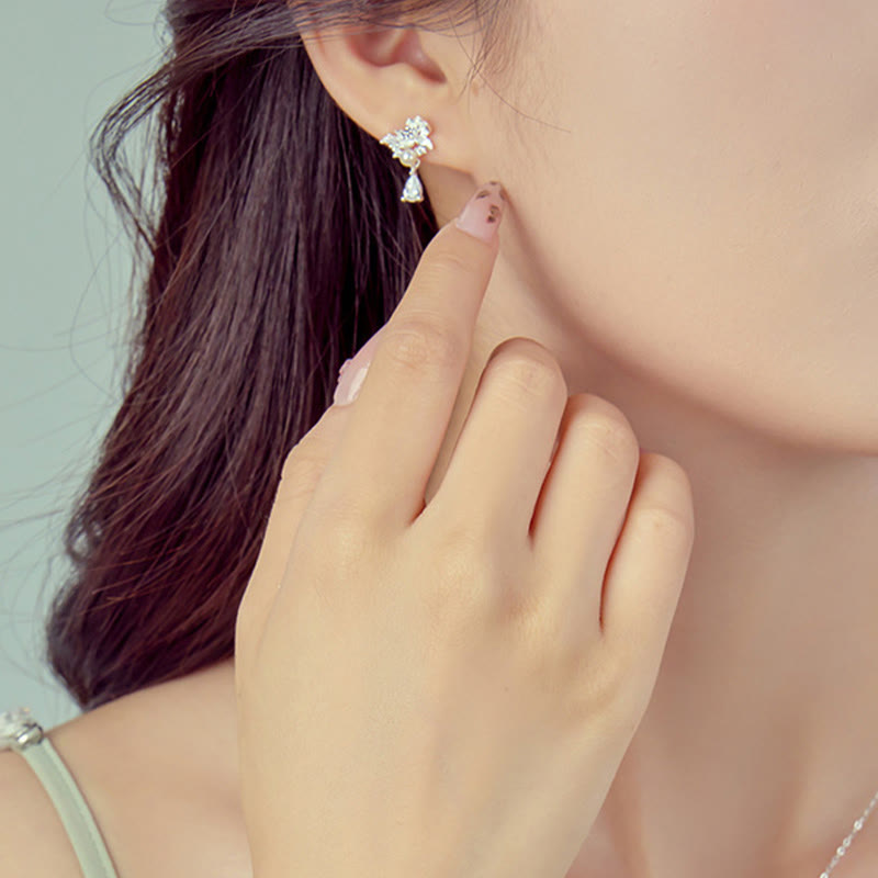 Hetian Jade Sterling Silber Ohrringe für Fülle und Ausgeglichenheit