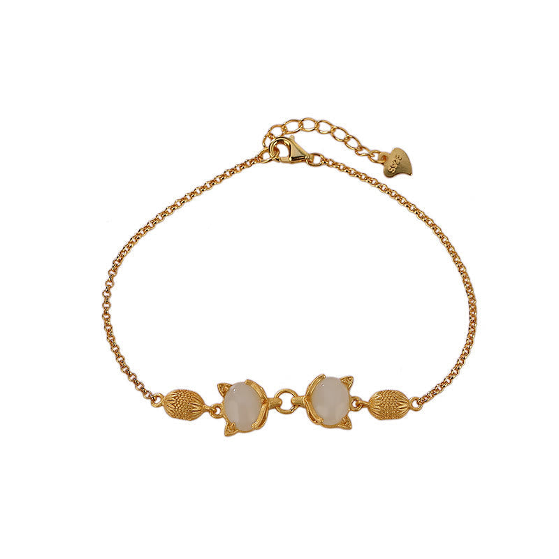 Hetian White & Cyan Jade Armband für Glück und Schutz