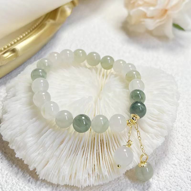 Jade-Perlenarmband mit Fülle und Glück für Wohlstandsenergie