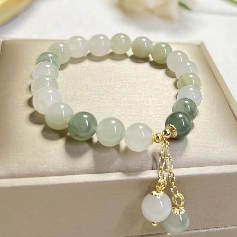 Jade-Perlenarmband mit Fülle und Glück für Wohlstandsenergie
