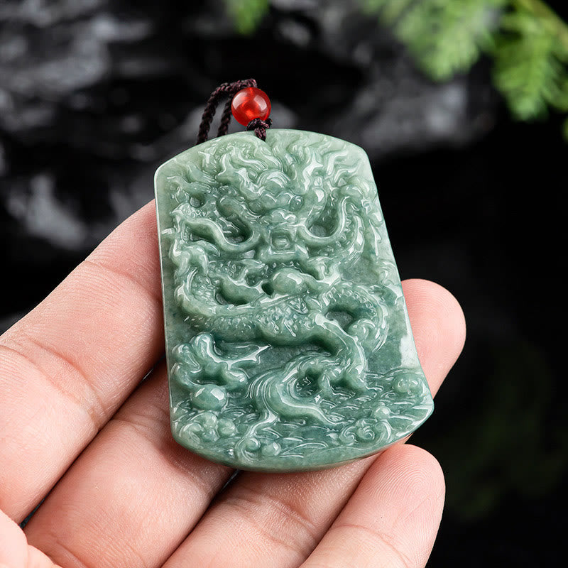Jade-Drache-Sternzeichen-Halskette für Glück und Schutz