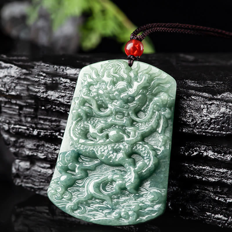Jade-Drache-Sternzeichen-Halskette für Glück und Schutz