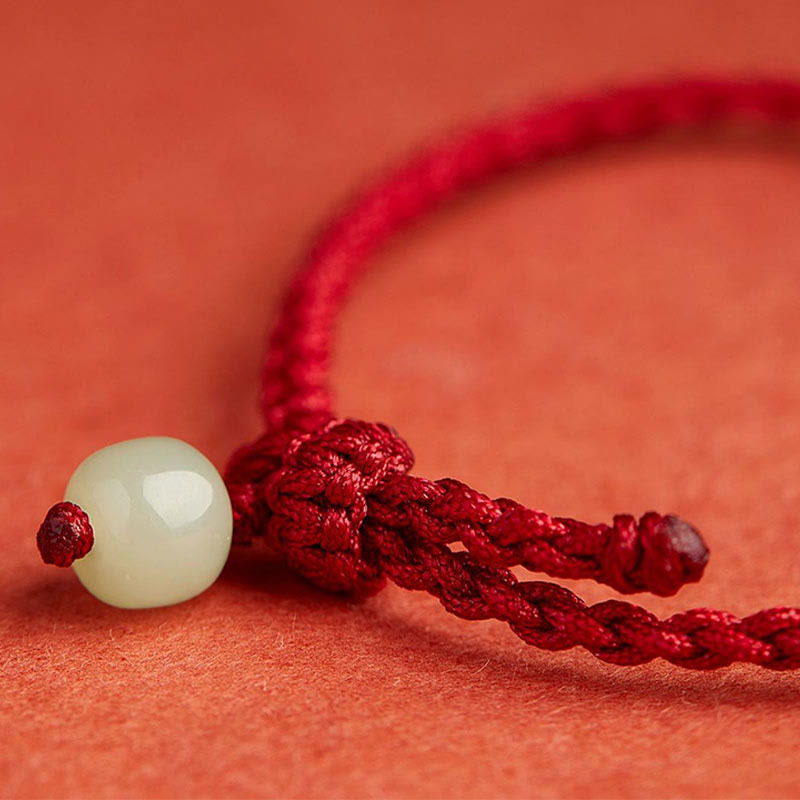 Jade Lotus Peace Buckle String Armband für Fülle