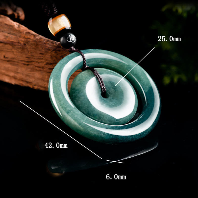 Jade Peace Buckle Halskette | Glücks- und Wohlstandsanhänger