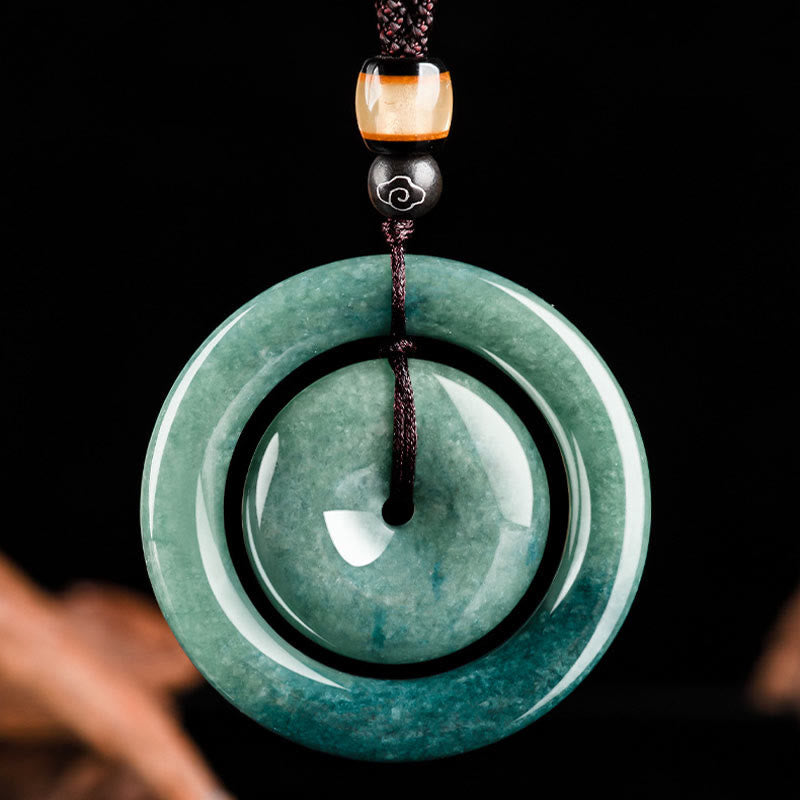 Jade Peace Buckle Halskette | Glücks- und Wohlstandsanhänger