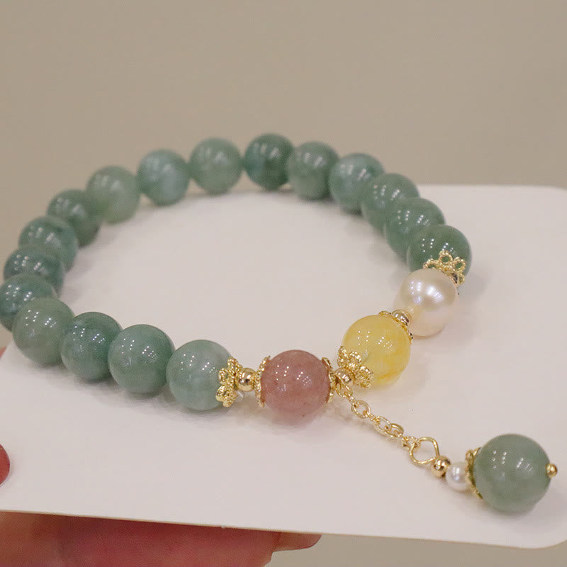 Jade-Perlenarmband für Wohlstand und Fülle