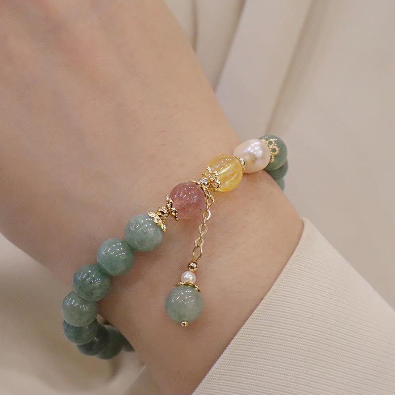 Jade-Perlenarmband für Wohlstand und Fülle