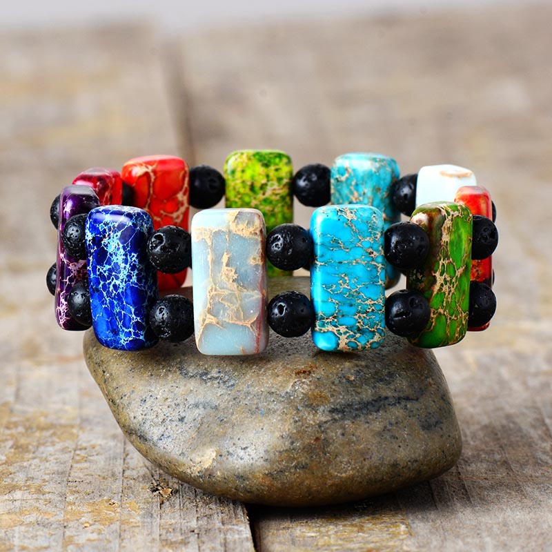 Jaspis Lava Aromatherapie Diffusor Armband