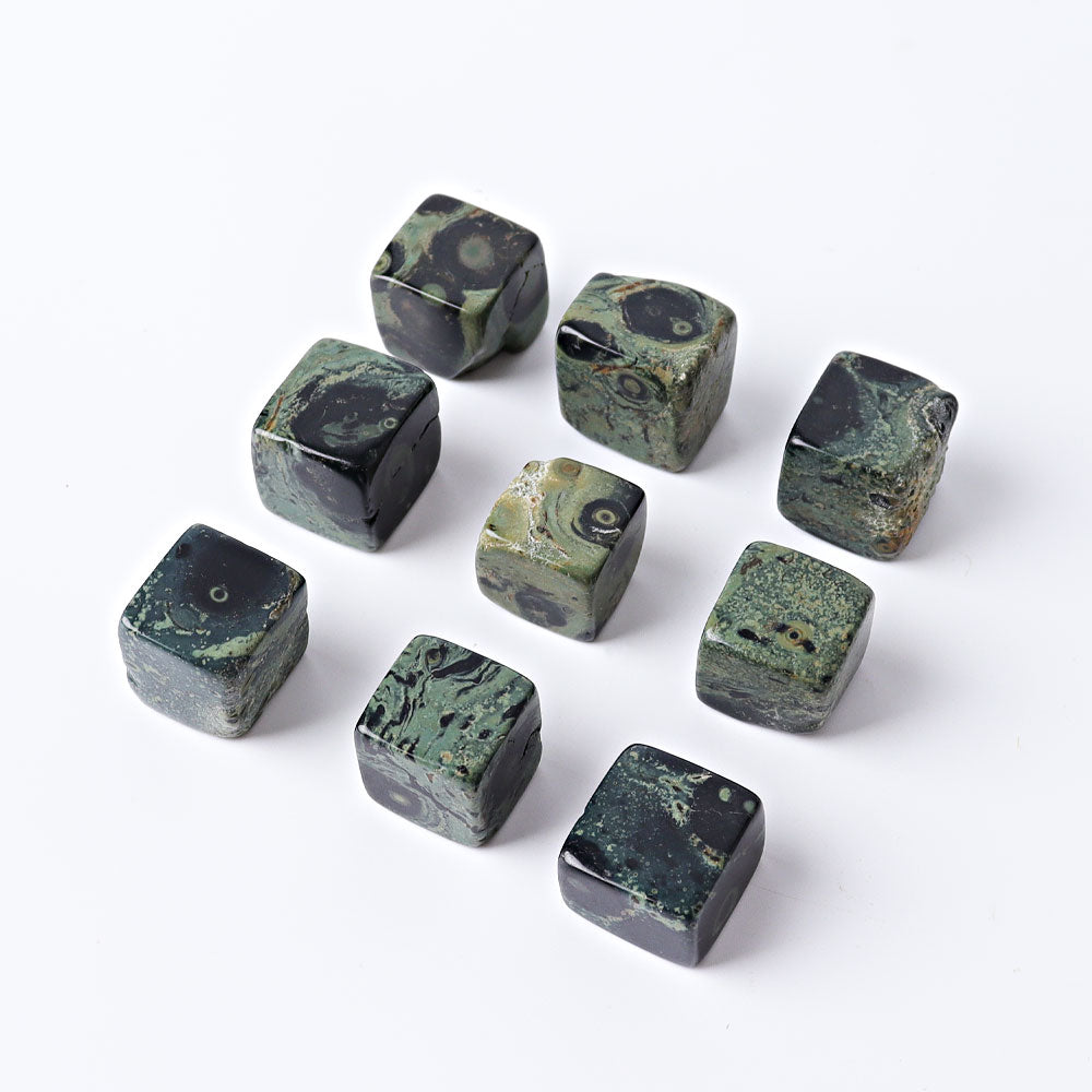 Kambaba-Kristallwürfel, 15–18 mm, polierte Heilsteine