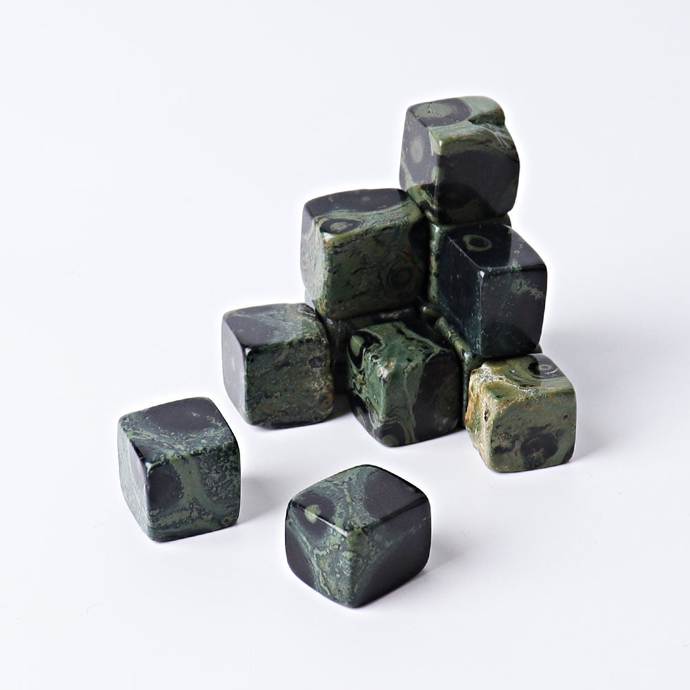 Kambaba-Kristallwürfel, 15–18 mm, polierte Heilsteine