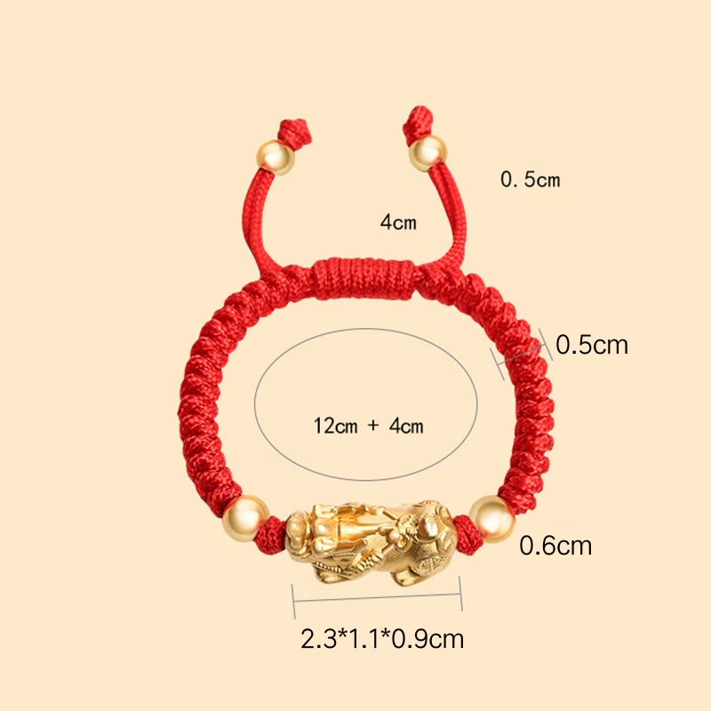 Pixiu-Armband für Kinder aus 999er Sterlingsilber mit King-Kong-Knoten zum Schutz