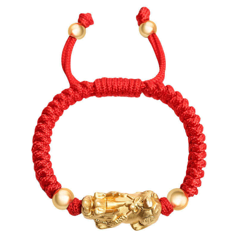 Pixiu-Armband für Kinder aus 999er Sterlingsilber mit King-Kong-Knoten zum Schutz