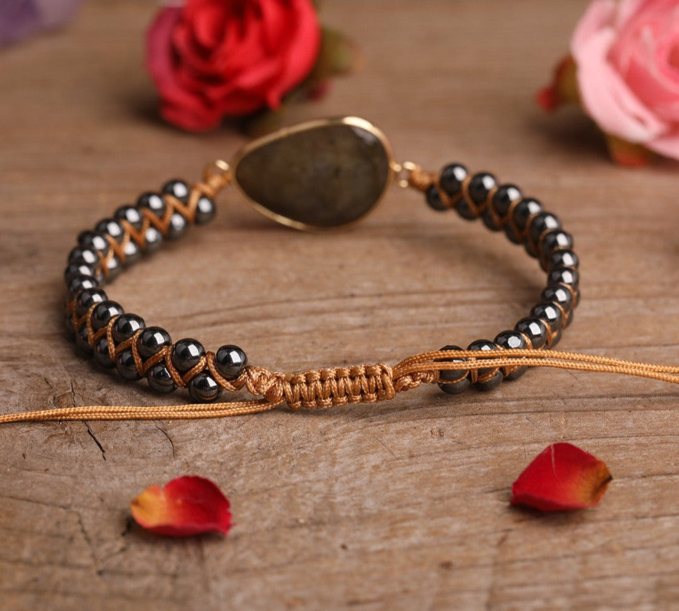 Labradorit-Schild-Armband