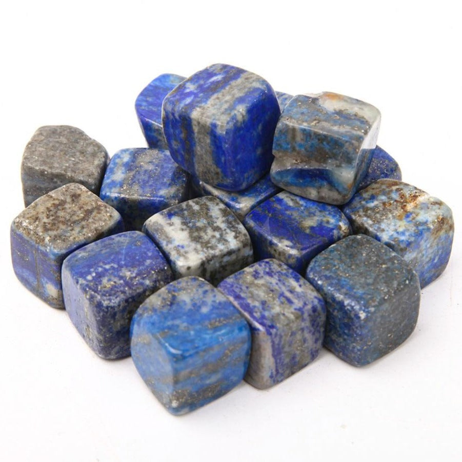 Lapislazuli-Kristallwürfel, 1,5–2 cm, Heilsteine, Beutel