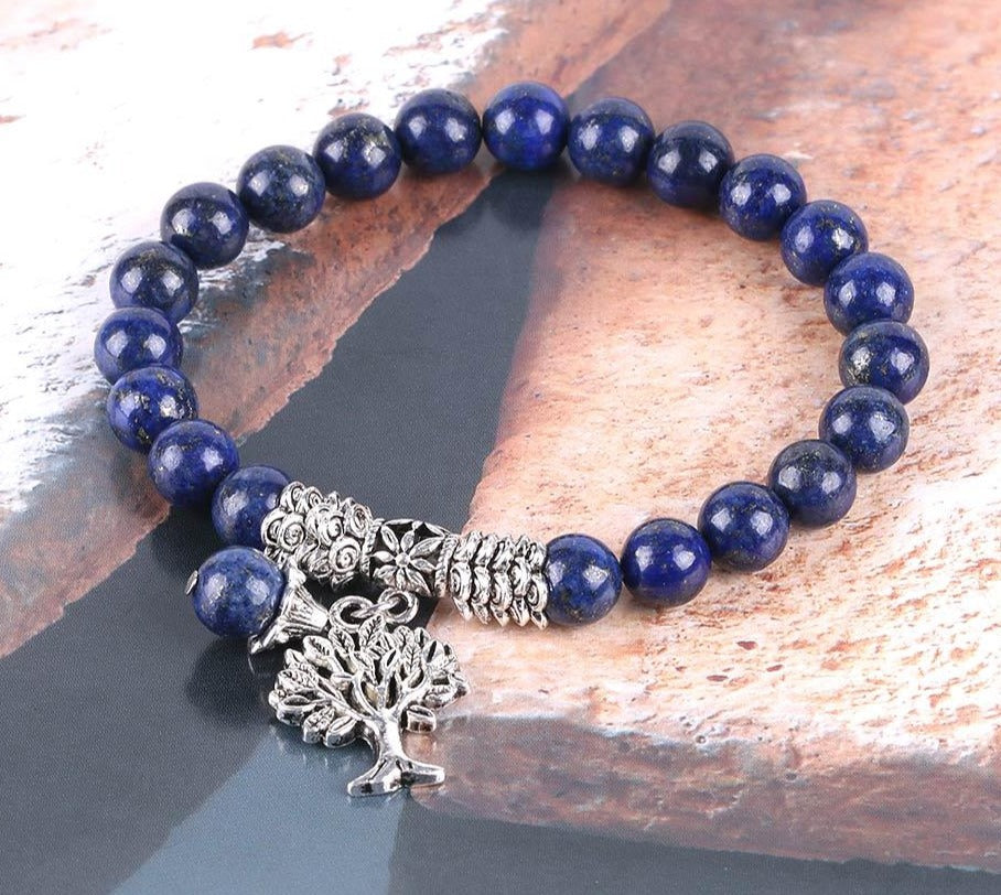 Lapislazuli Weisheit Stretch-Armband