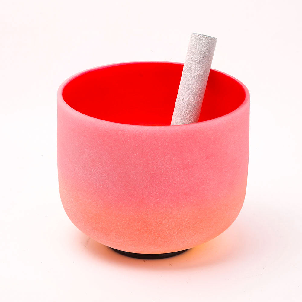 Große Klangschale aus Aura-Quarz-Engelskristall, 20,3 cm