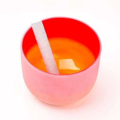 Große Klangschale aus Aura-Quarz-Engelskristall, 20,3 cm