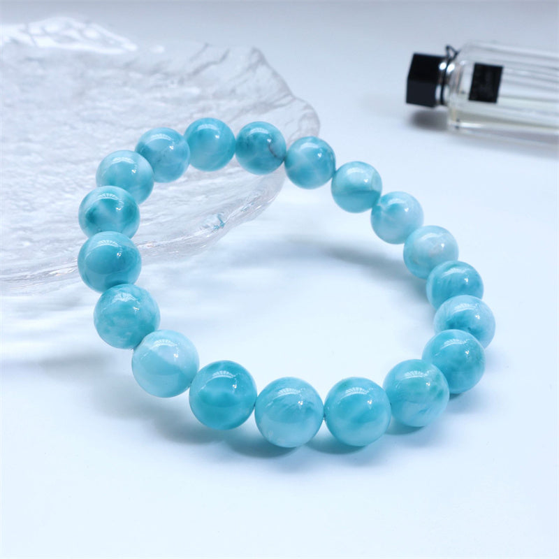 Larimar Weisheits-Vertrauensarmband 8mm Naturstein