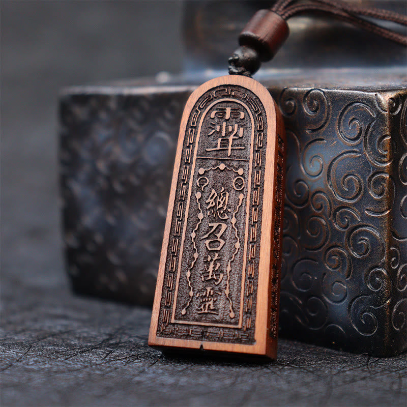 Spirituelle Schutzkette aus Jujube-Holz mit Blitzeinschlag