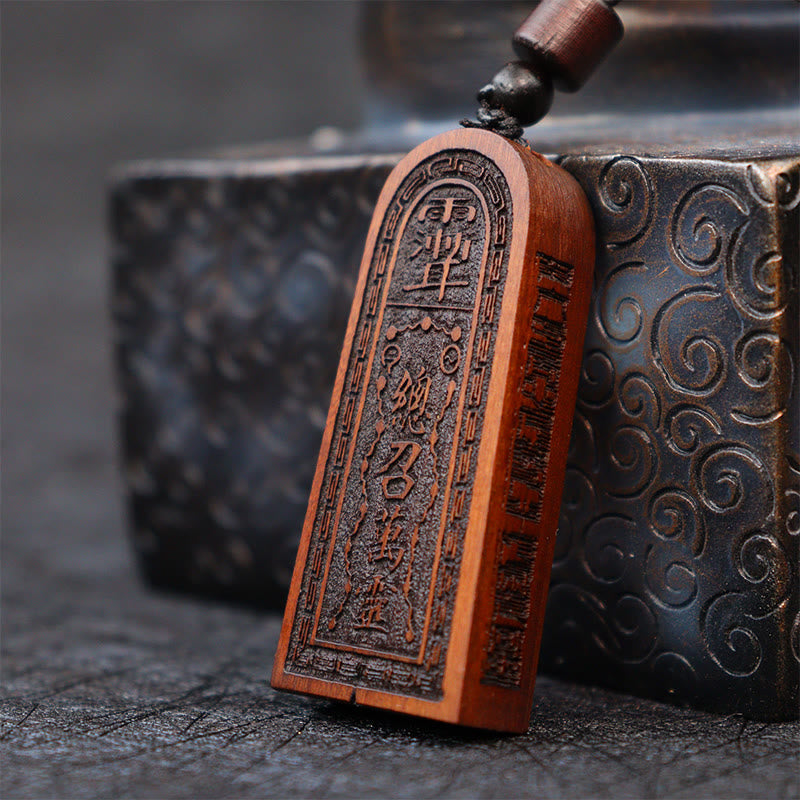 Spirituelle Schutzkette aus Jujube-Holz mit Blitzeinschlag