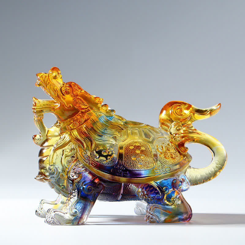 Liuli Feng Shui Drachenschildkröte Kristallkunstwerk