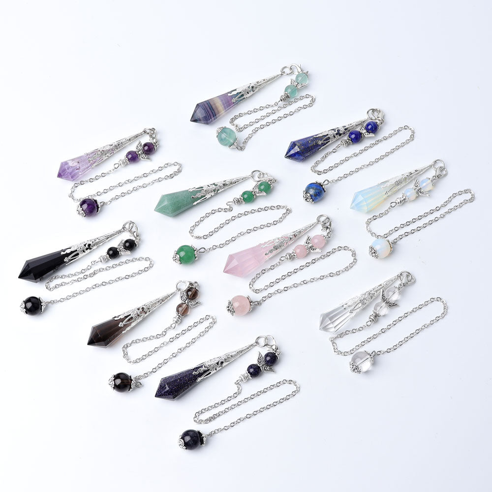 Langes Kristall-Heilpendel 11,8 Zoll | Heilende Klänge