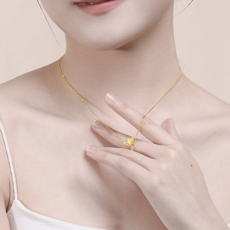 Lotus- und Rosenquarz-Halskette zum Schutz