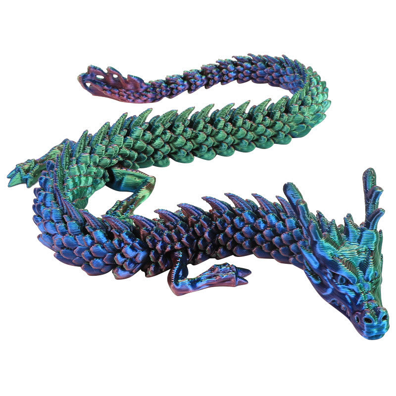 Leuchtende Feng-Shui-Drachenstatue, 45 cm, für Glück und Schutz