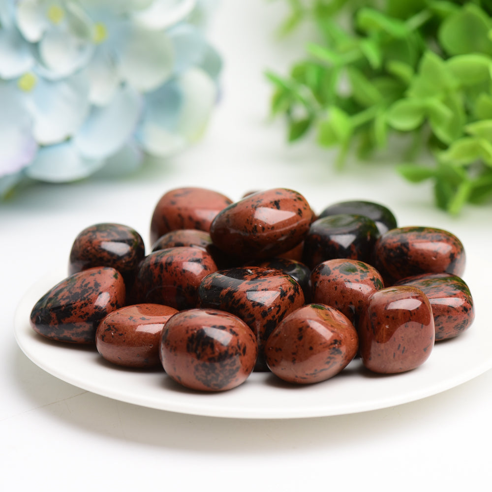 Mahagoni-Kristall-Trommelsteine, 2 cm, zur Heilung