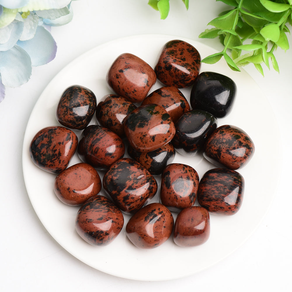 Mahagoni-Kristall-Trommelsteine, 2 cm, zur Heilung