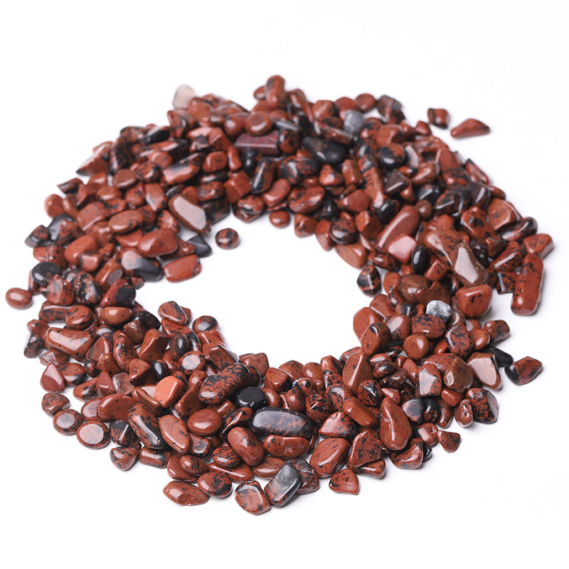 Mahagoni-Trommelkristallsplitter, 5–7 mm, polierte Steine