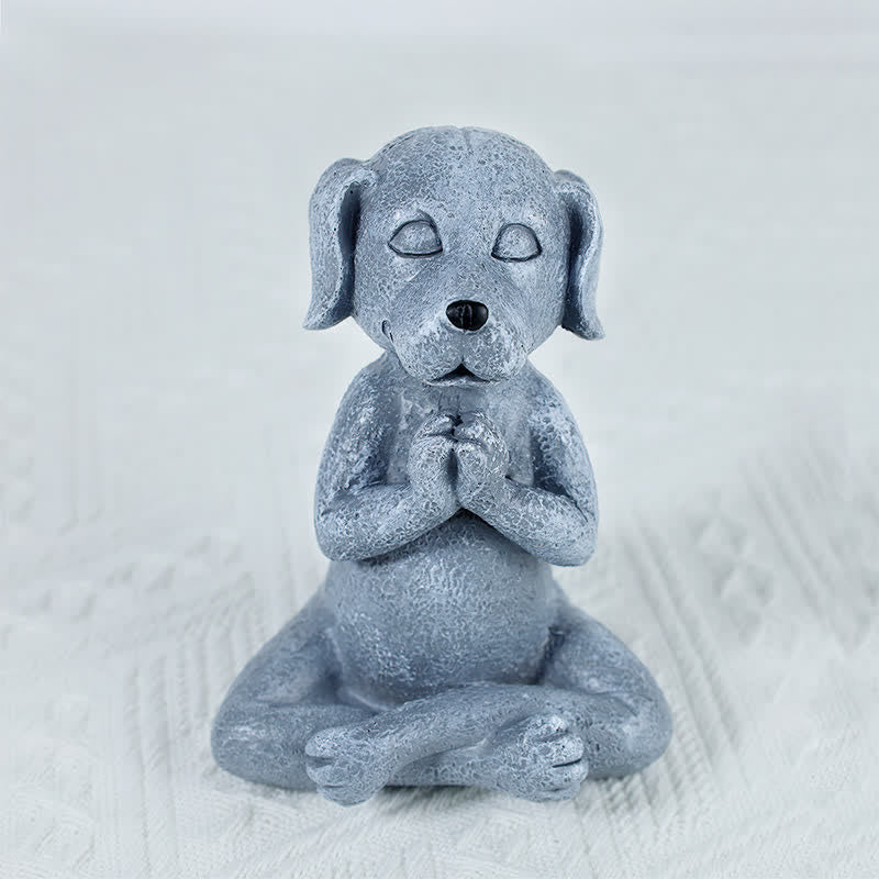 Meditierende Zen-Statue für Hund, Katze und Frosch, spirituelle Dekoration