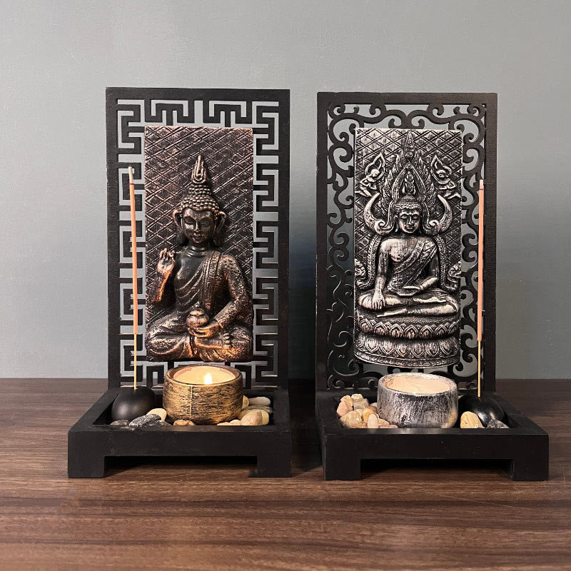 Meditations-Buddha-Statue, Kunstharz, Heimdekoration, 23 cm