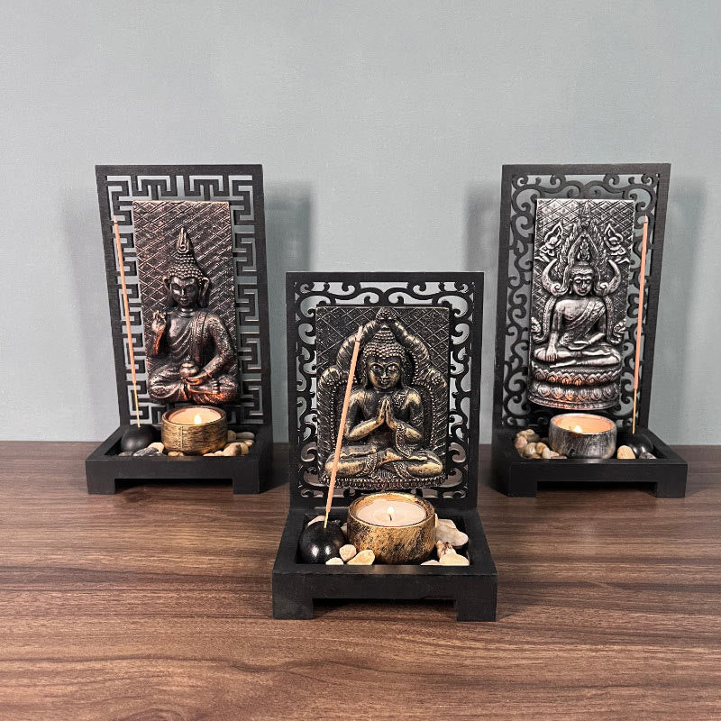 Meditations-Buddha-Statue, Kunstharz, Heimdekoration, 23 cm
