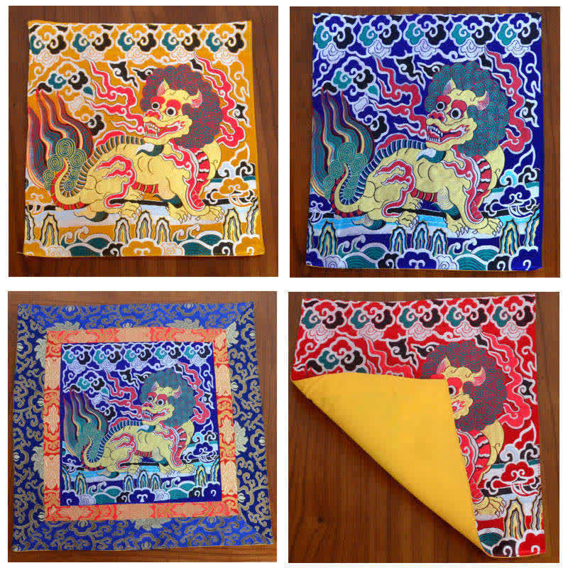 Meditations-Gebetsaltarmatte mit Fengshui-Kirin-Symbol