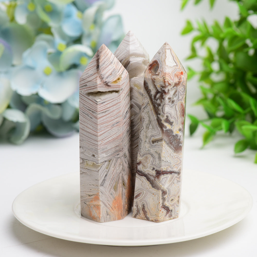 Mexikanische Onyx-Kristallpunkte, 6,3–10,2 cm, Heilung