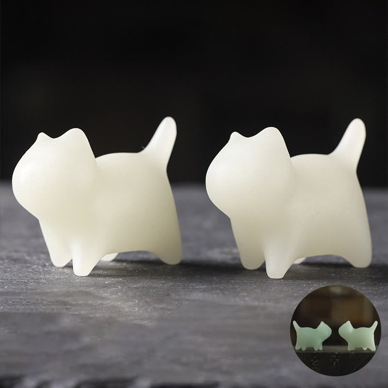 Mini-Glowstone-Katzendekoration – leuchtendes, glückliches Zen-Dekor