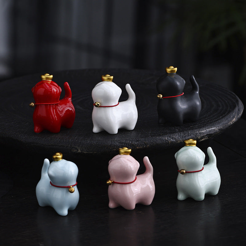 Mini-Glückskatze aus Keramik für Glück und Wohlstand