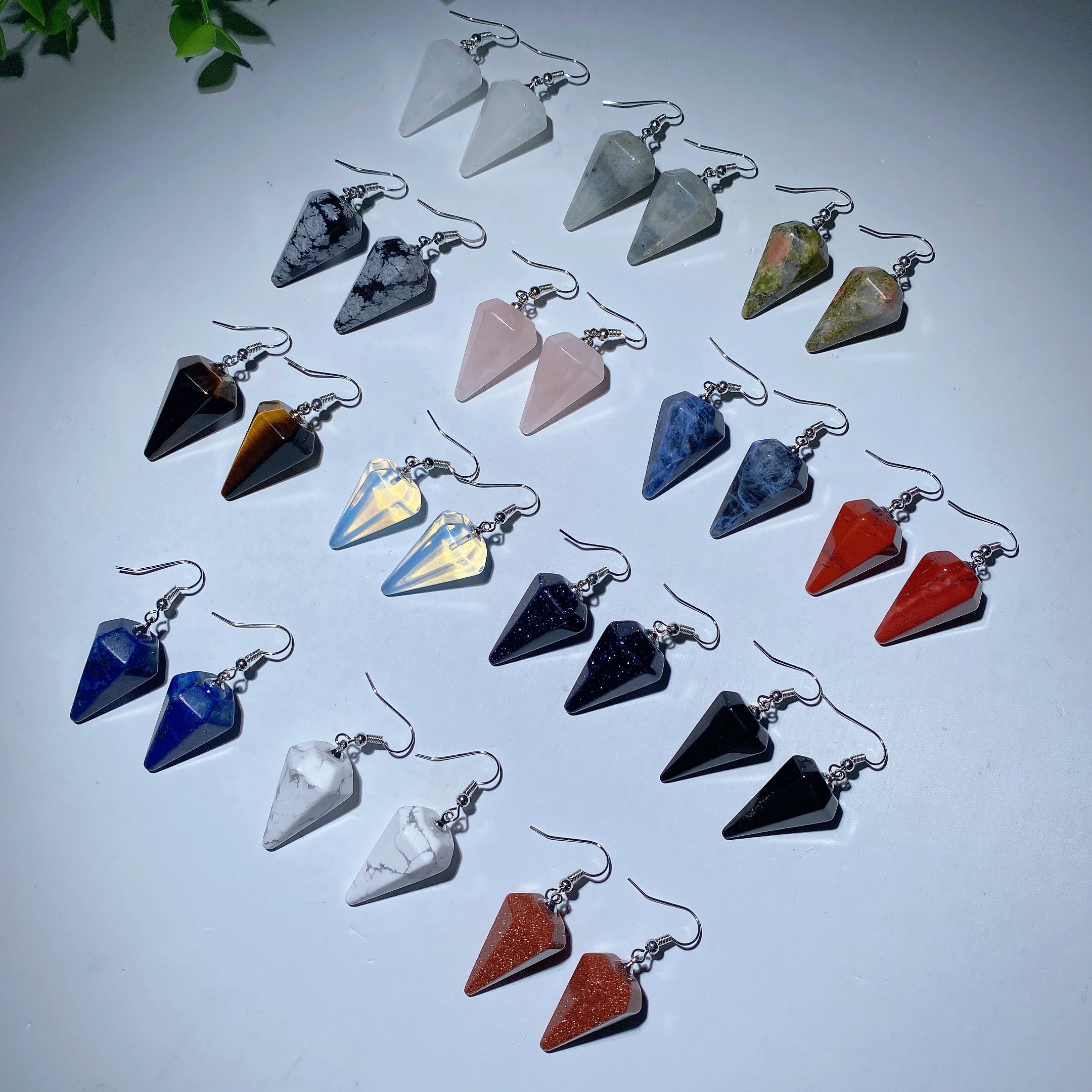 Mixed Crystal Arrow Head Spiritual Earrings | Healing Sounds