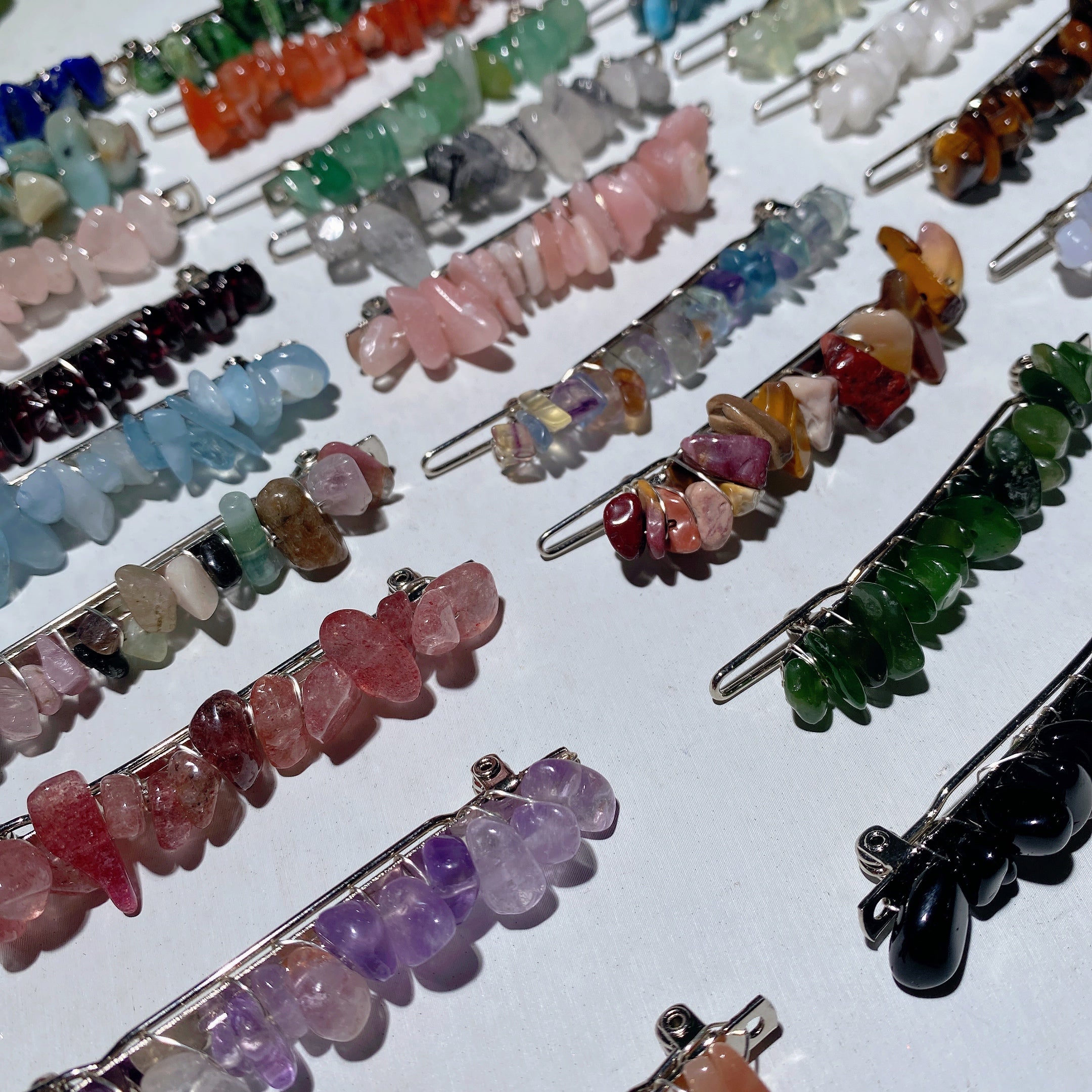Gemischte Kristallsplitter Haarnadel 2,5 Zoll spirituelles Zubehör