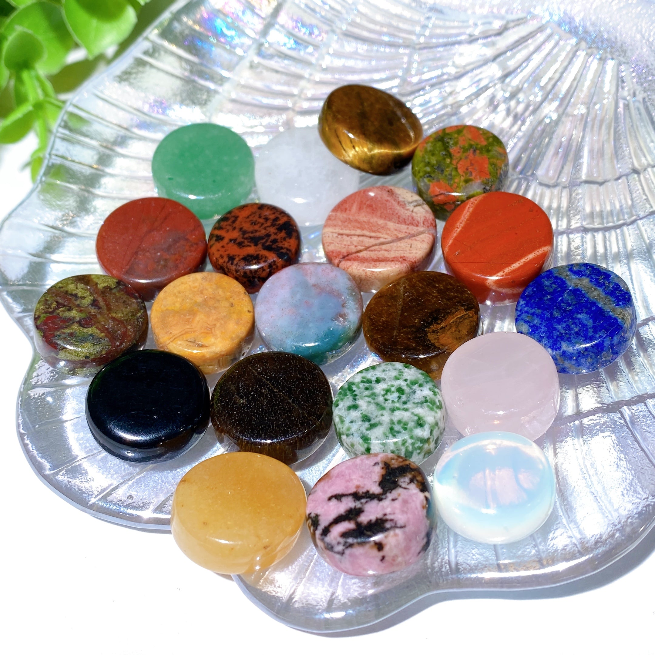 Runde Platten aus gemischten Kristallen zur Heilung (15–20 mm)