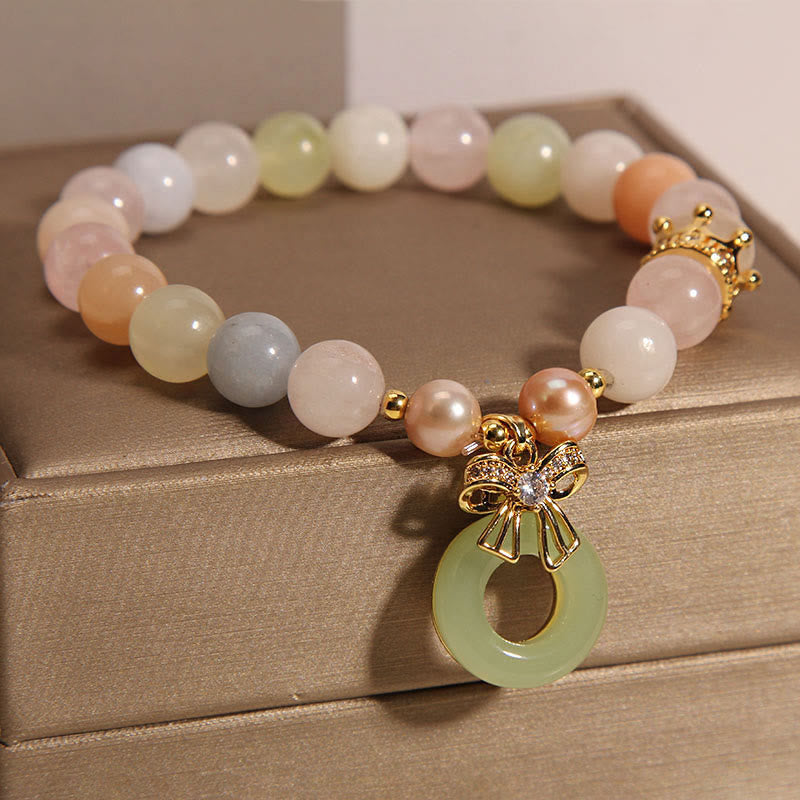 Morganit-Peace-Schnalle-Jade-Armband für Selbstvertrauen und Ruhe