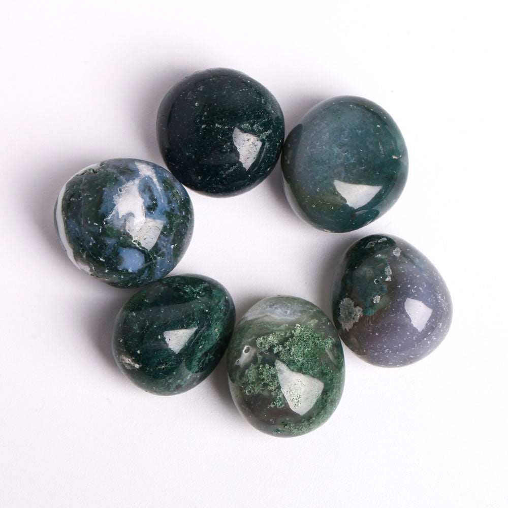 Moosachat-Trommelsteine, 2–3,5 cm, 0,5 kg-Packung