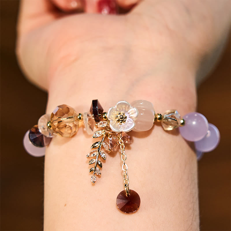 Heilarmband mit mehreren Edelsteinen: Amethyst und Aventurin