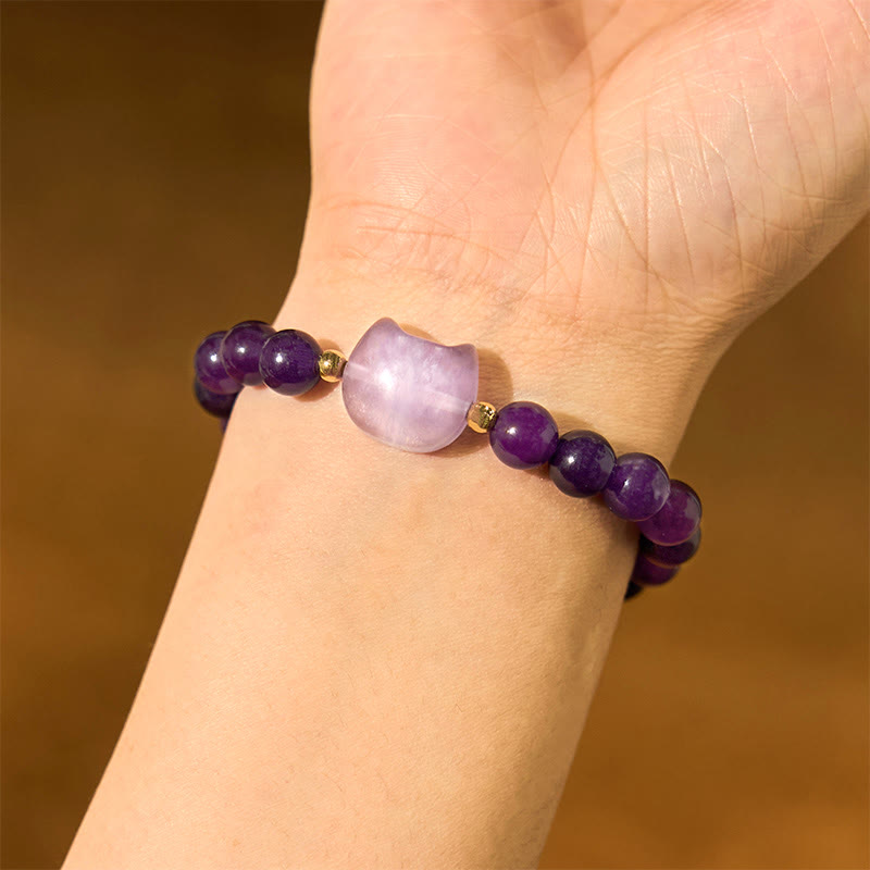 Mehrstein-Kristall-Katzenkopf-Armband zur Heilung